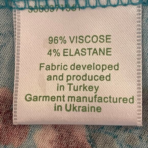 Garnet Hill Starlet Knit Blue Floral Dress Surplice Neck Sleeveless SMALL Summer - Picture 9 of 10